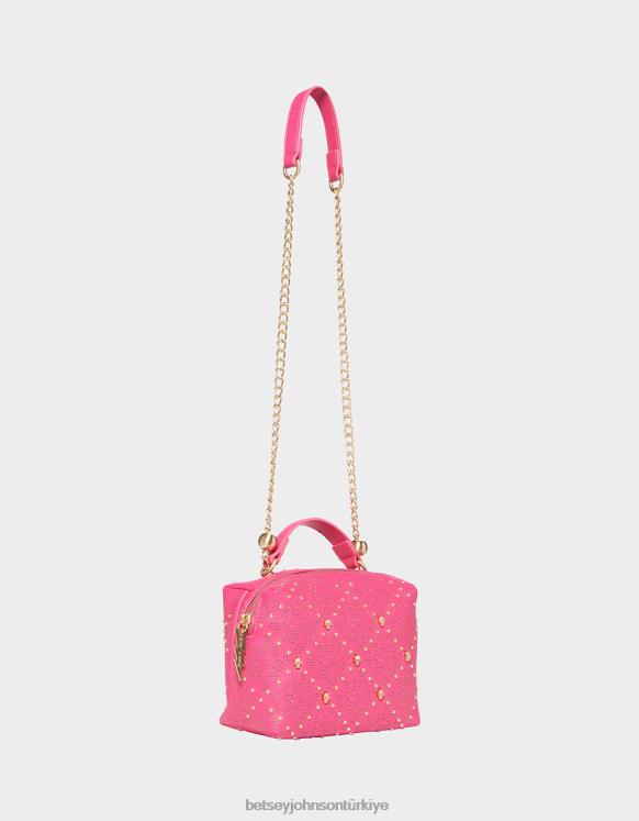durum kafatası crossbody pembe N26HX240 kadınlar Betsey Johnson Aksesuarlar