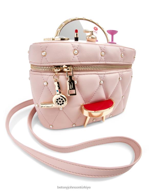 kiç ayna ayna makyaj masası crossbody kızarmak N26HX217 kadınlar Betsey Johnson Aksesuarlar