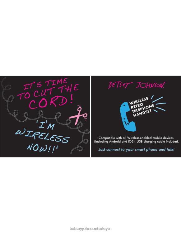 kitsch bana bir yüzük telefon çantası ver pembe N26HX208 kadınlar Betsey Johnson Aksesuarlar