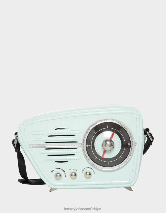 kitsch radyo aktif crossbody mint yeşil N26HX222 kadınlar Betsey Johnson Aksesuarlar