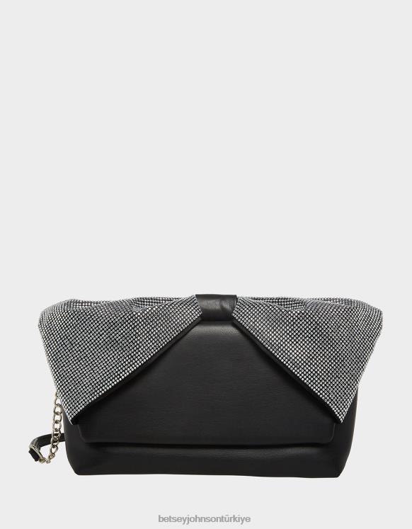 tüm bling fiyonk kolu çantası siyah N26HX237 kadınlar Betsey Johnson Aksesuarlar