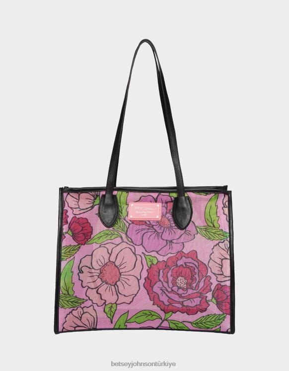 tote etrafında meshin pembe N26HX232 kadınlar Betsey Johnson Aksesuarlar