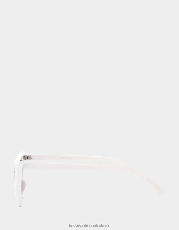 gelecek oyun güneş gözlüğü beyaz N26HX372 kadınlar Betsey Johnson Aksesuarlar