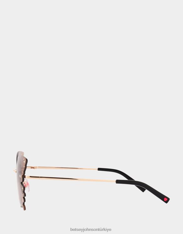 uçuş güneş gözlüğü almak siyah N26HX371 kadınlar Betsey Johnson Aksesuarlar