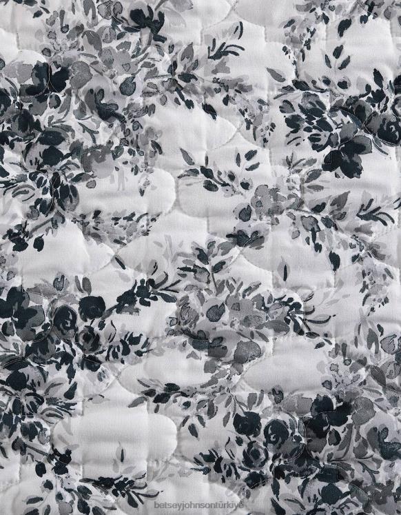 çiçekli bağ kral yorgan sham seti siyah N26HX413 üniseks Betsey Johnson Aksesuarlar