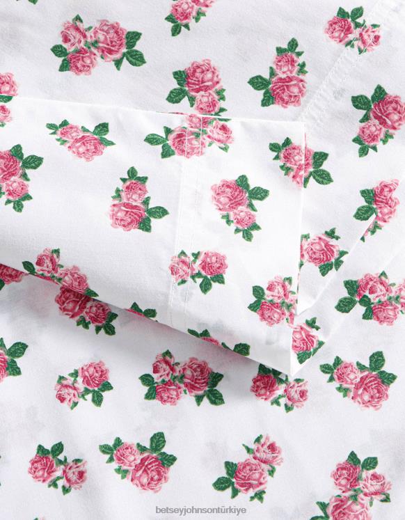 minik pembe güller tam çarşaf seti çok N26HX402 üniseks Betsey Johnson Aksesuarlar