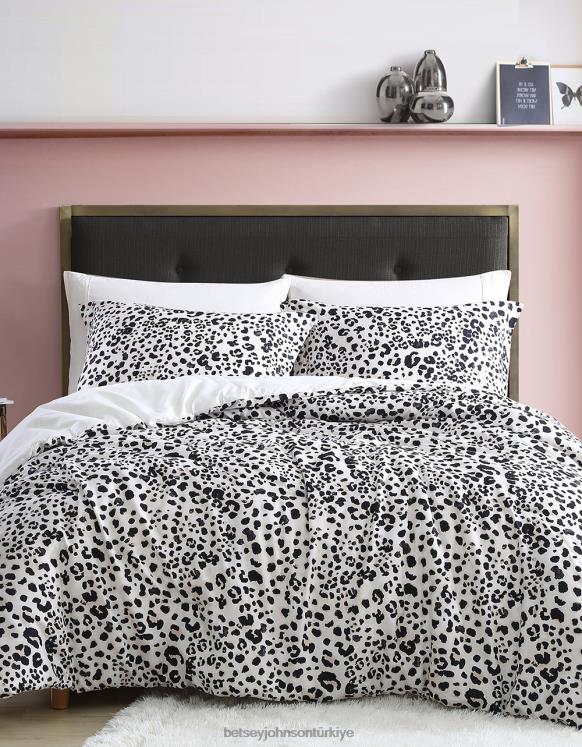 tam kraliçe yorgan seti su leopar N26HX404 üniseks Betsey Johnson Aksesuarlar