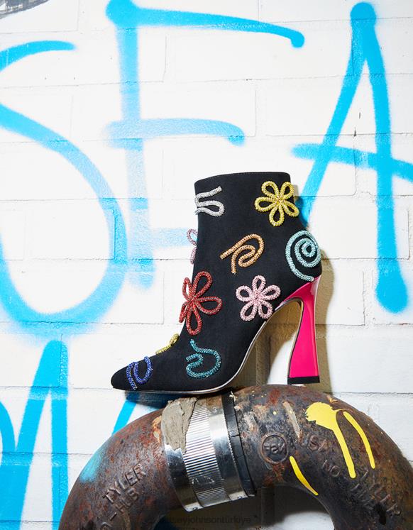 silvia siyah çok N26HX145 kadınlar Betsey Johnson ayakkabı