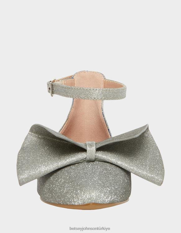 soylu gümüş N26HX32 çocuklar Betsey Johnson ayakkabı