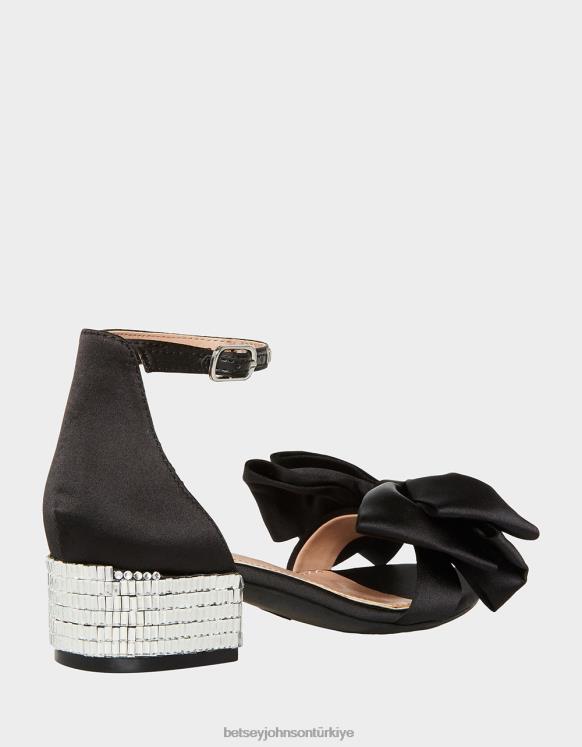 deli siyah N26HX189 çocuklar Betsey Johnson ayakkabı