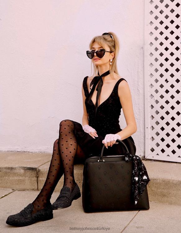 aron siyah N26HX46 kadınlar Betsey Johnson ayakkabı
