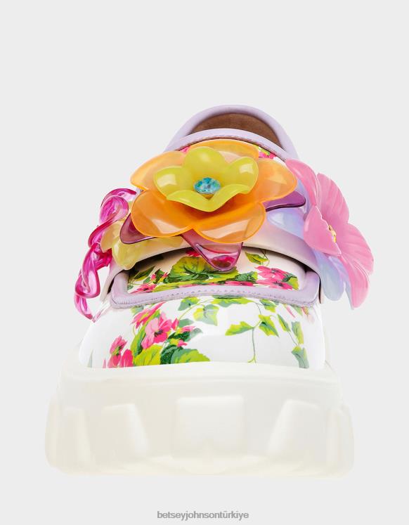 çiçekli şarap çok N26HX53 kadınlar Betsey Johnson ayakkabı