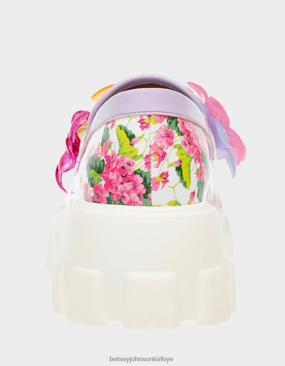 çiçekli şarap çok N26HX53 kadınlar Betsey Johnson ayakkabı