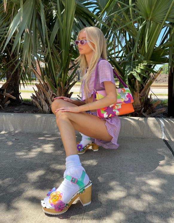 Floryn deniz mavisi N26HX50 kadınlar Betsey Johnson ayakkabı