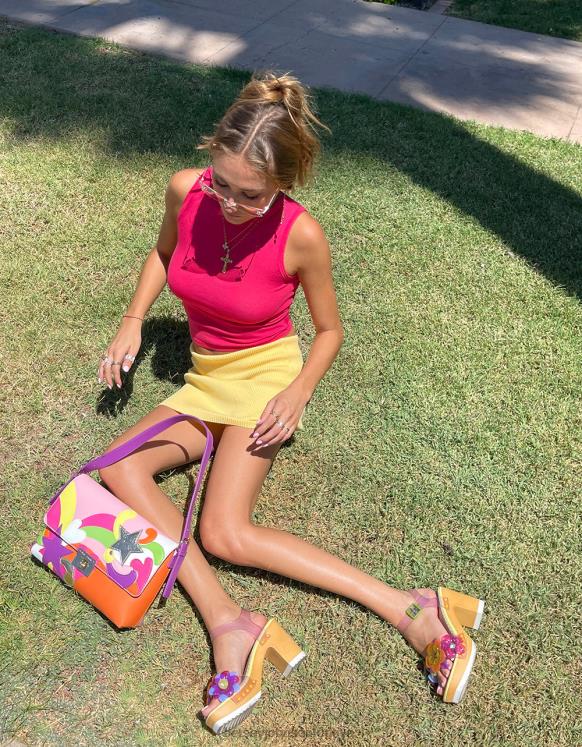 Floryn mor N26HX33 kadınlar Betsey Johnson ayakkabı