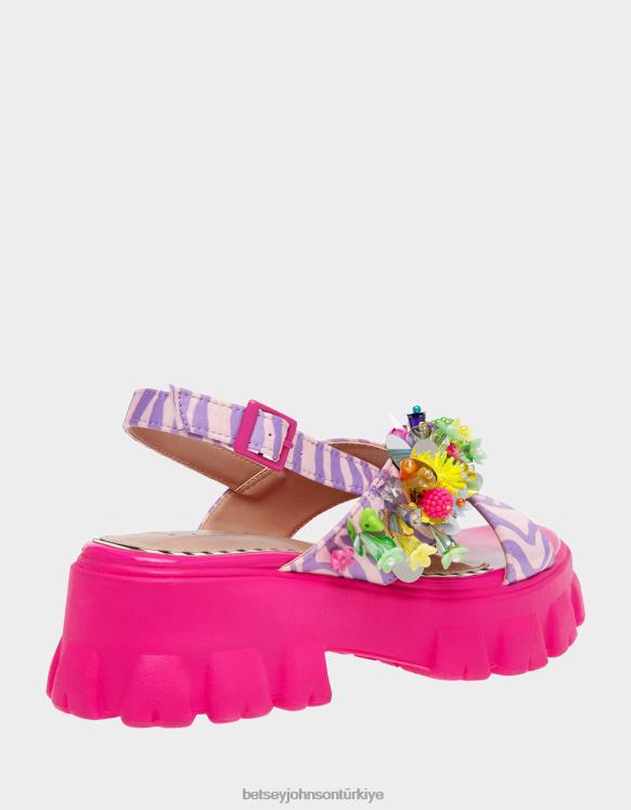 Frankee pembe çok N26HX107 kadınlar Betsey Johnson ayakkabı