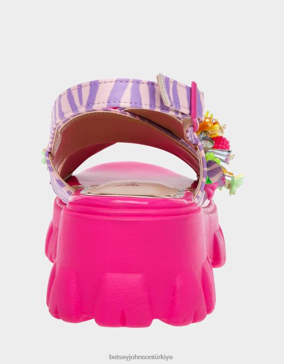 Frankee pembe çok N26HX107 kadınlar Betsey Johnson ayakkabı