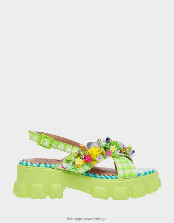 Frankee yeşil çoklu N26HX125 kadınlar Betsey Johnson ayakkabı