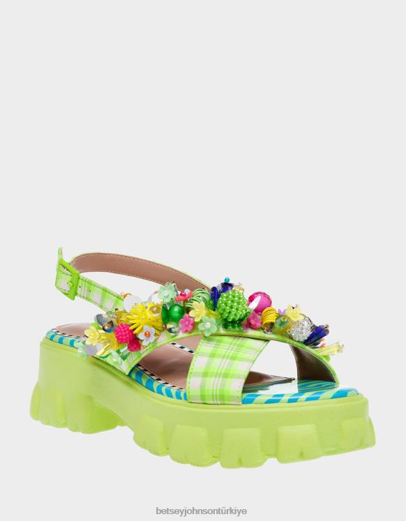 Frankee yeşil çoklu N26HX125 kadınlar Betsey Johnson ayakkabı
