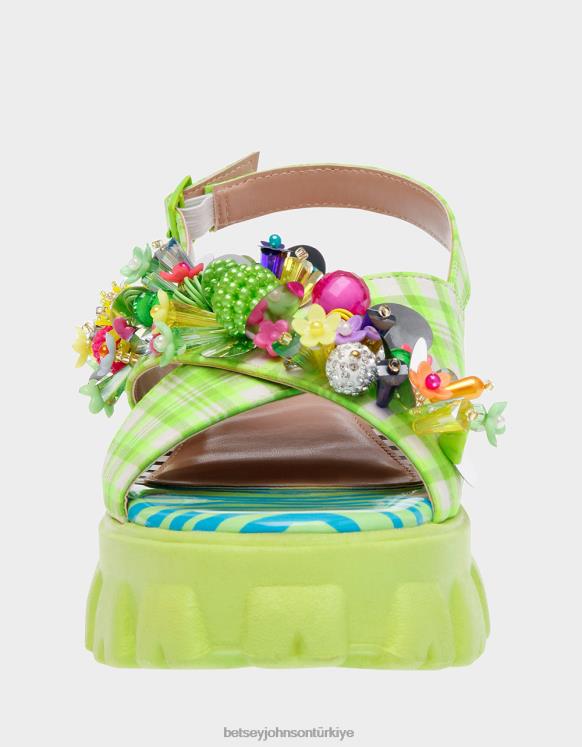Frankee yeşil çoklu N26HX125 kadınlar Betsey Johnson ayakkabı