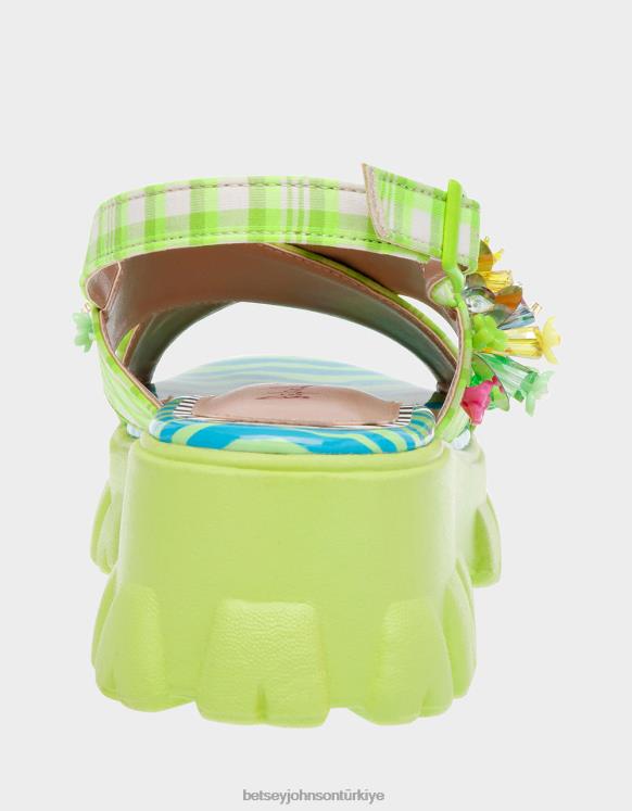 Frankee yeşil çoklu N26HX125 kadınlar Betsey Johnson ayakkabı