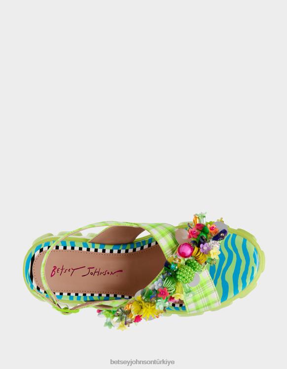 Frankee yeşil çoklu N26HX125 kadınlar Betsey Johnson ayakkabı