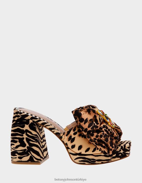 Possie leopar çok N26HX5 kadınlar Betsey Johnson ayakkabı