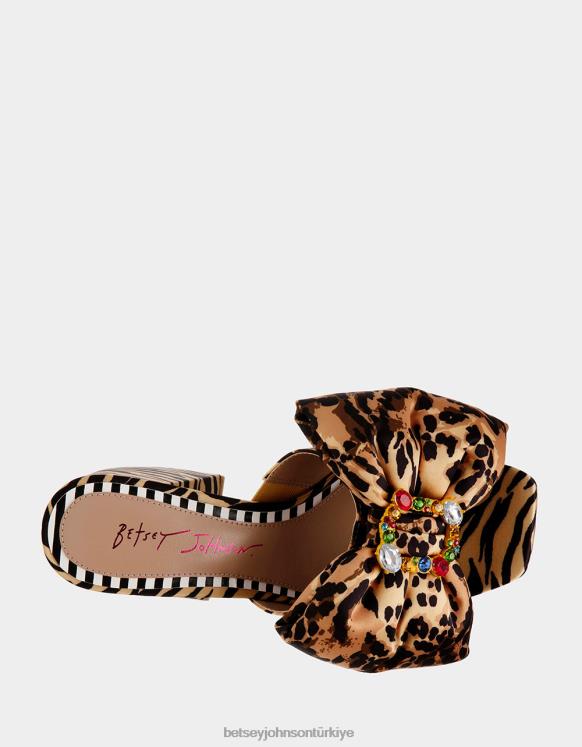 Possie leopar çok N26HX5 kadınlar Betsey Johnson ayakkabı