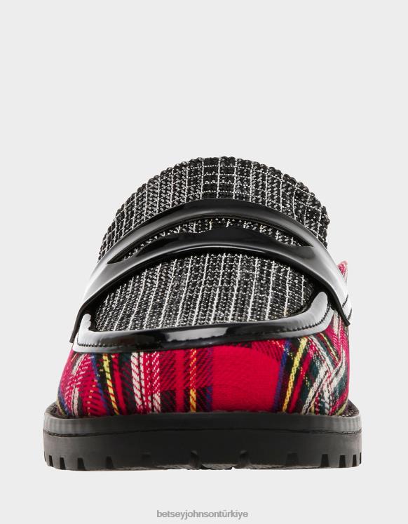 Ronin kırmızı ekose N26HX31 kadınlar Betsey Johnson ayakkabı