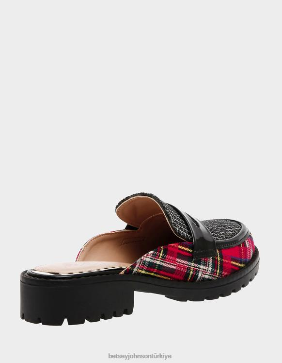 Ronin kırmızı ekose N26HX31 kadınlar Betsey Johnson ayakkabı