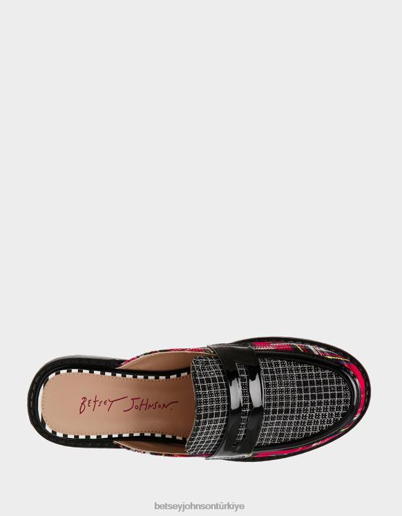 Ronin kırmızı ekose N26HX31 kadınlar Betsey Johnson ayakkabı