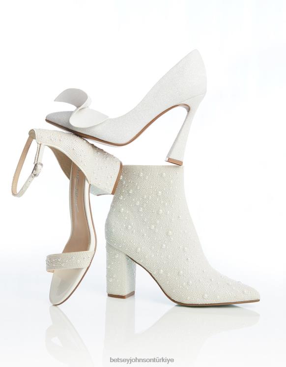 mari fildişi N26HX38 kadınlar Betsey Johnson ayakkabı