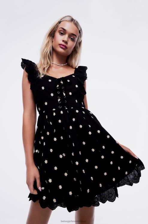 mari siyah N26HX172 kadınlar Betsey Johnson ayakkabı