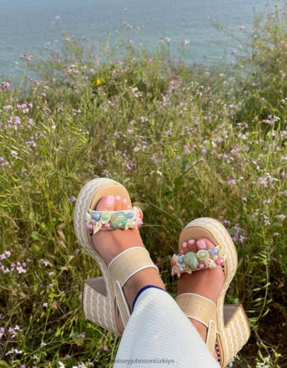 mermi doğal çoklu N26HX67 kadınlar Betsey Johnson ayakkabı