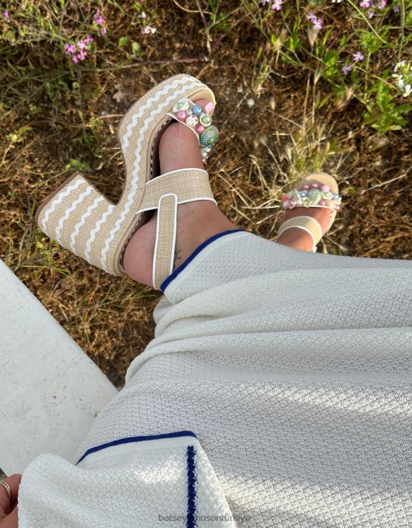 mermi doğal çoklu N26HX67 kadınlar Betsey Johnson ayakkabı