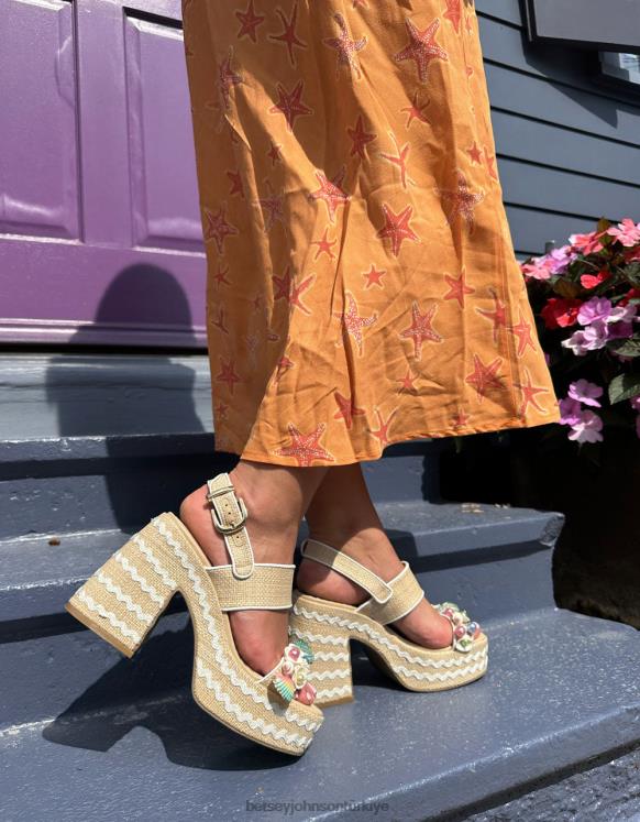 mermi doğal çoklu N26HX67 kadınlar Betsey Johnson ayakkabı