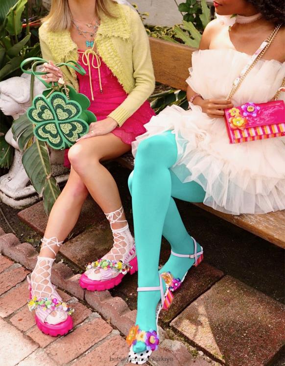 nokta leylak N26HX74 kadınlar Betsey Johnson ayakkabı