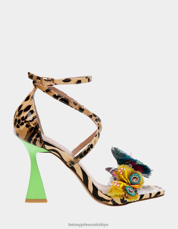 Everlee leopar çok N26HX76 kadınlar Betsey Johnson ayakkabı