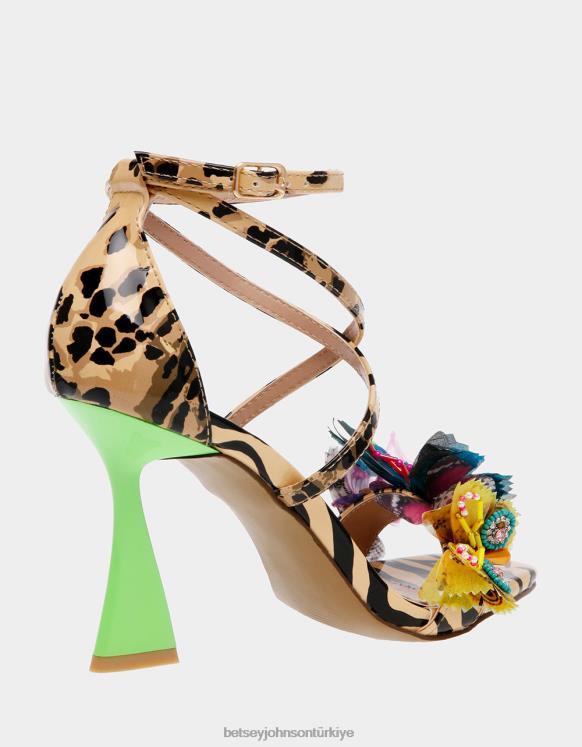 Everlee leopar çok N26HX76 kadınlar Betsey Johnson ayakkabı