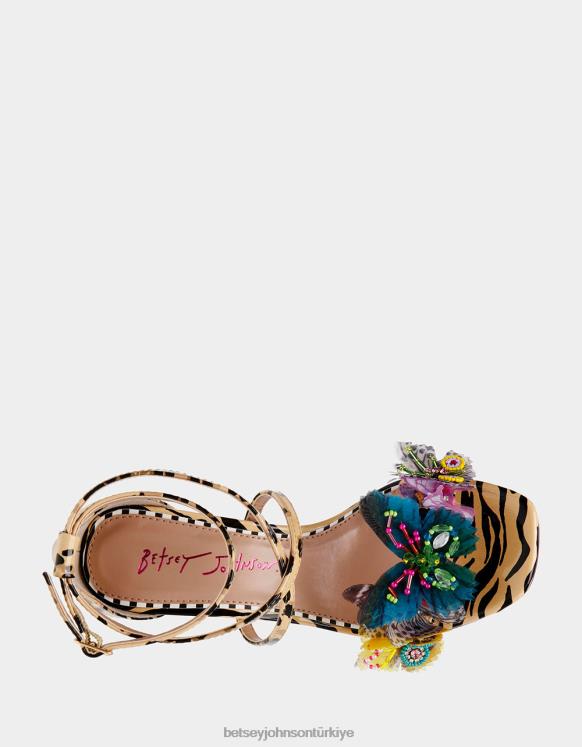 Everlee leopar çok N26HX76 kadınlar Betsey Johnson ayakkabı