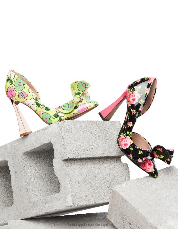 asil-p sarı N26HX133 kadınlar Betsey Johnson ayakkabı