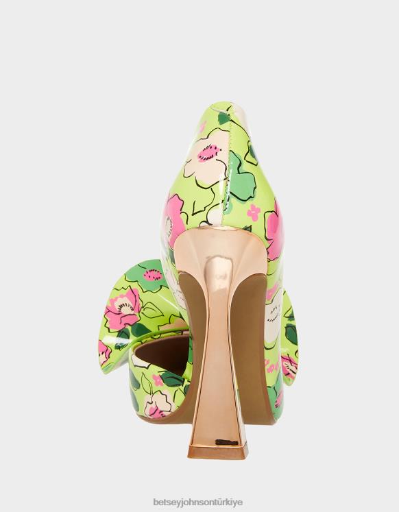 asil-p sarı N26HX133 kadınlar Betsey Johnson ayakkabı