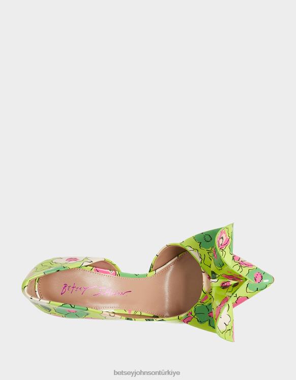 asil-p sarı N26HX133 kadınlar Betsey Johnson ayakkabı
