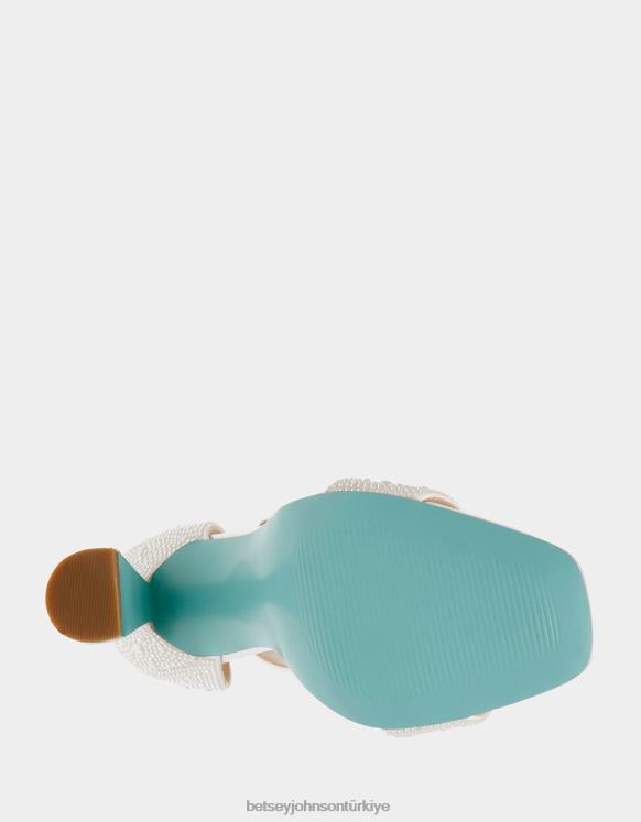 dani fildişi N26HX52 kadınlar Betsey Johnson ayakkabı