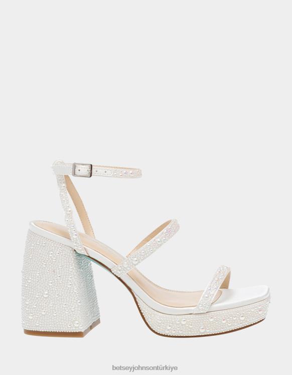 denni fildişi N26HX69 kadınlar Betsey Johnson ayakkabı