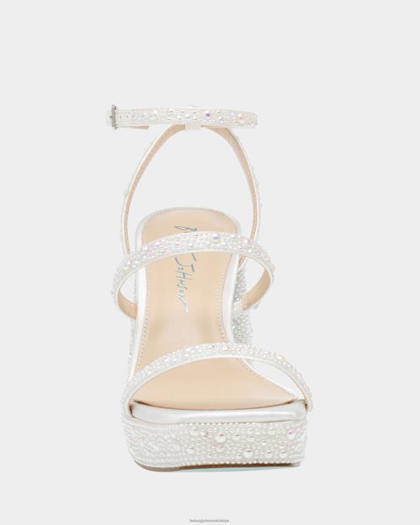 denni fildişi N26HX69 kadınlar Betsey Johnson ayakkabı