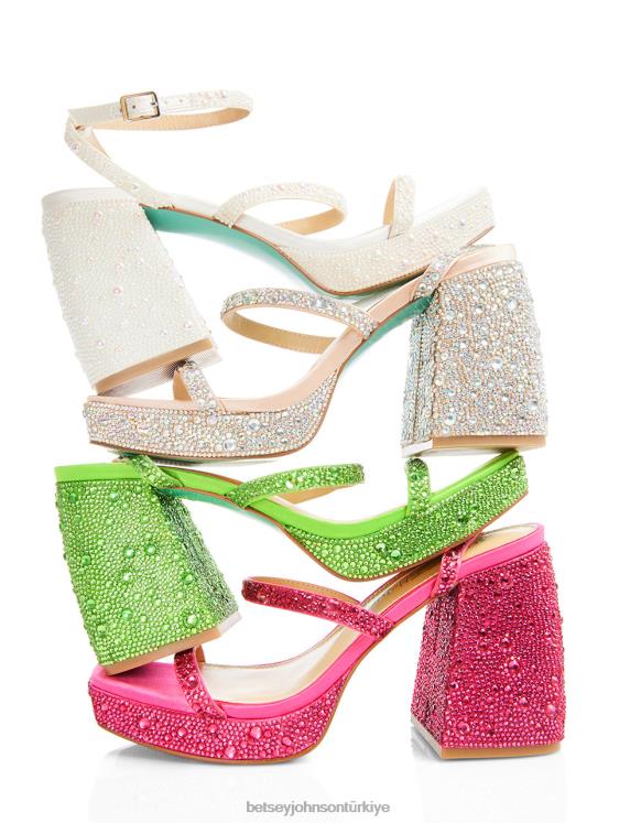 denni rhinestones N26HX20 kadınlar Betsey Johnson ayakkabı