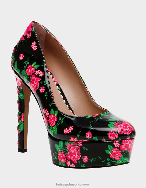 güzel siyah çok N26HX109 kadınlar Betsey Johnson ayakkabı