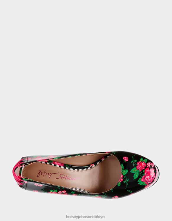güzel siyah çok N26HX109 kadınlar Betsey Johnson ayakkabı