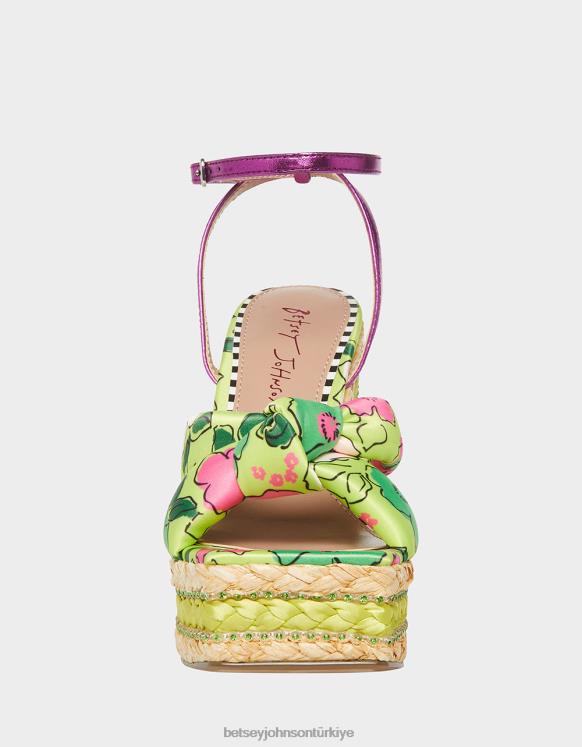 hercai menekşe sarı çoklu N26HX153 kadınlar Betsey Johnson ayakkabı